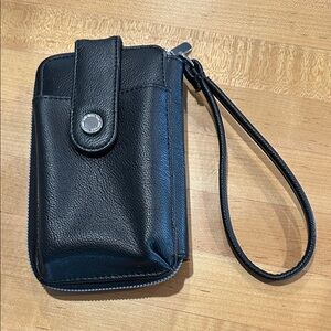 Black Safe Keeper wristlet wallet